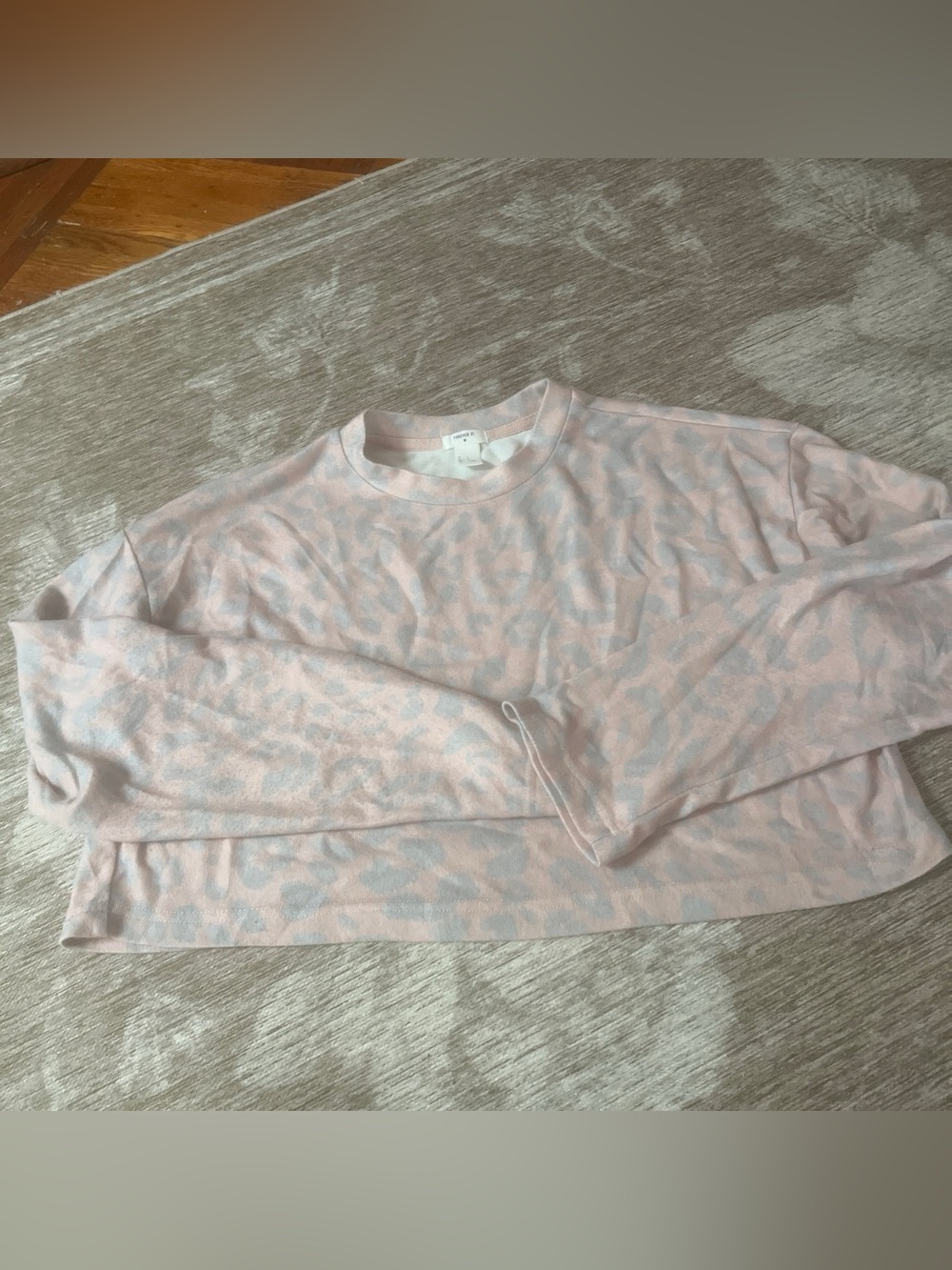 Forever 21 Cropped Leopard Top